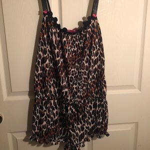 Betsey Johnson intimates leopard print romper